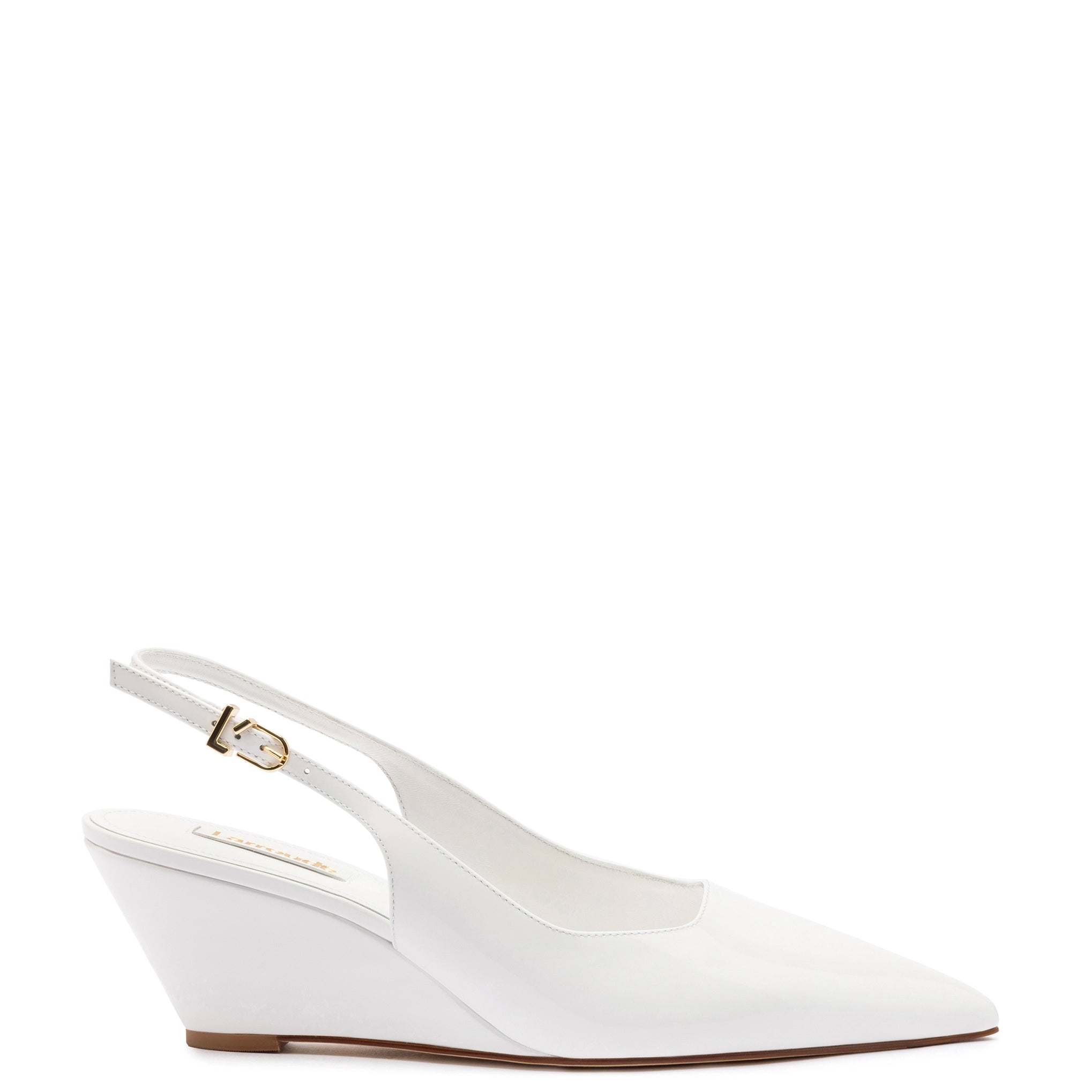 Loulou Pump In White Patent Leather