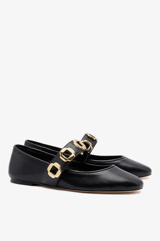 Sapatilha Milan Couro Preto Womens - Shoes - Pumps Larroudé