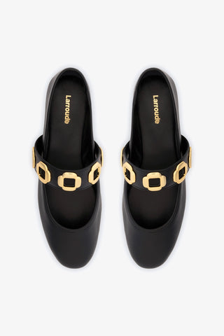 Sapatilha Milan Couro Preto Womens - Shoes - Pumps Larroudé