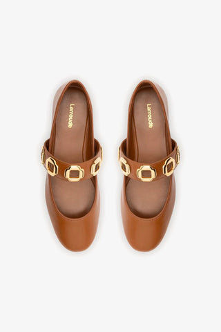 Sapatilha Milan Couro Caramelo