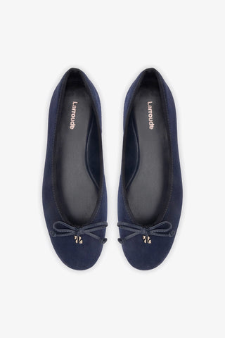 Sapatilha Pavlova Camurça Azul Ballerina Larroudé