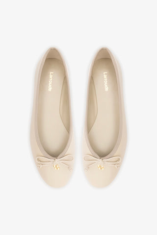 Sapatilha Pavlova Couro Cinza Ballerina Larroudé