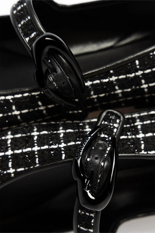 Sapatilha Verona Tweed Preto Ballet Larroudé