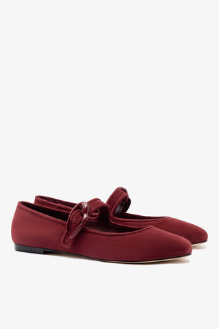 Sapatilha Verona Camurça Bordô Ballerina Larroudé