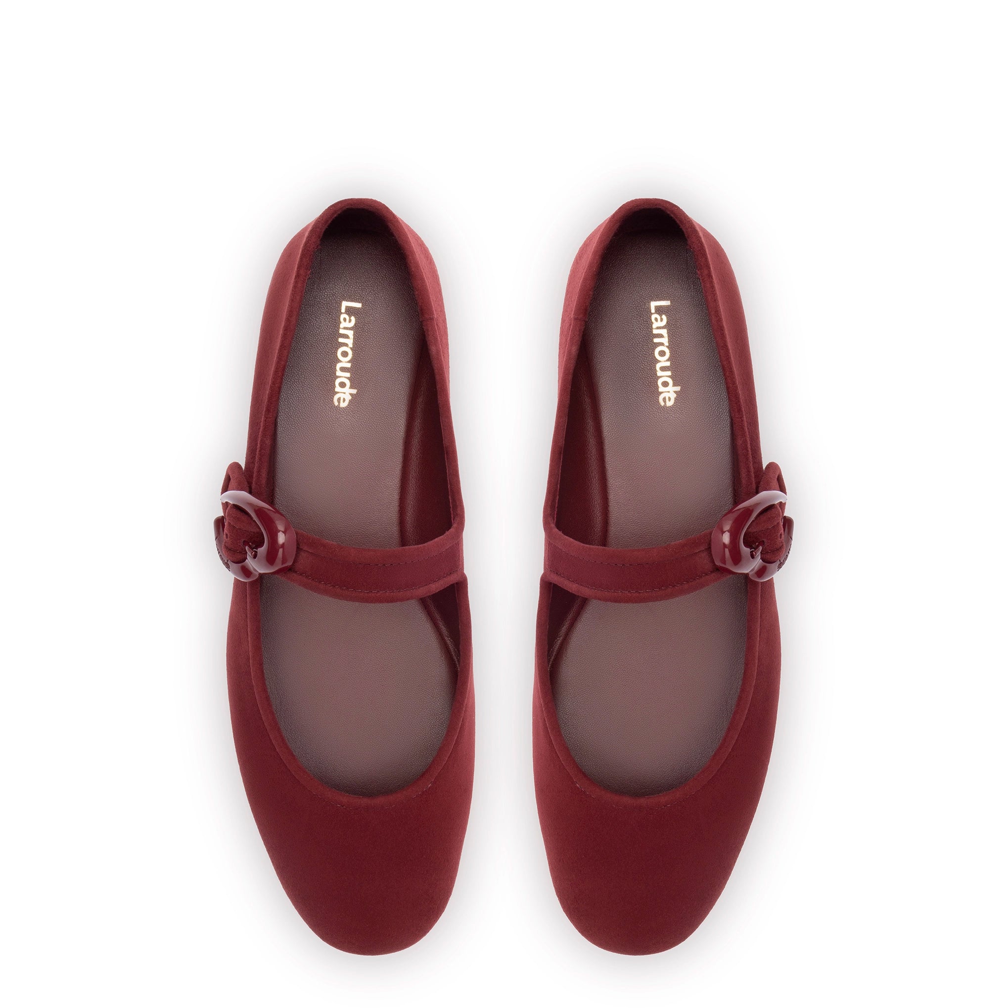 Verona Ballet Flat In Burgundy Suede