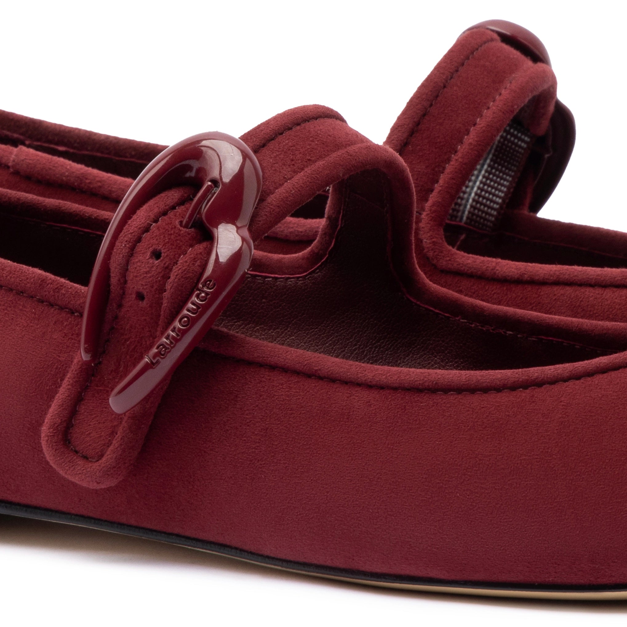 Verona Ballet Flat In Burgundy Suede