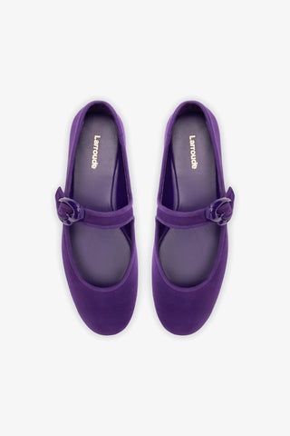 Verona Ballet Flat In Eggplant Suede
