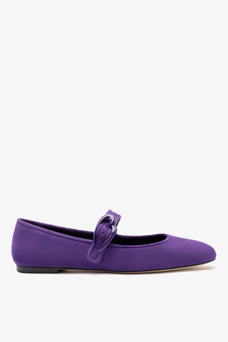 Sapatilha Verona Camurça Roxo Ballet Larroudé