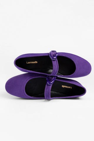 Sapatilha Verona Camurça Roxo Ballet Larroudé