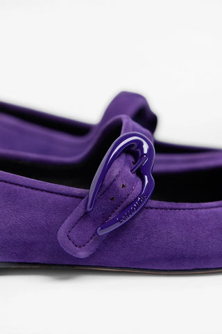 Sapatilha Verona Camurça Roxo Ballet Larroudé