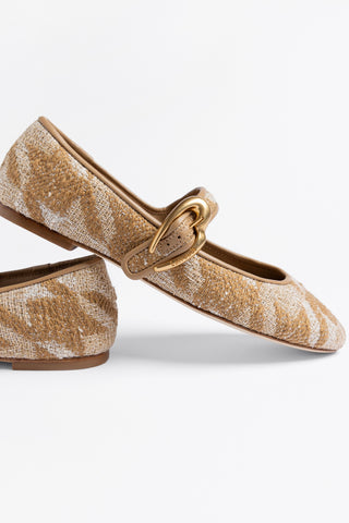 Sapatilha Verona Malha Estampado Caramelo