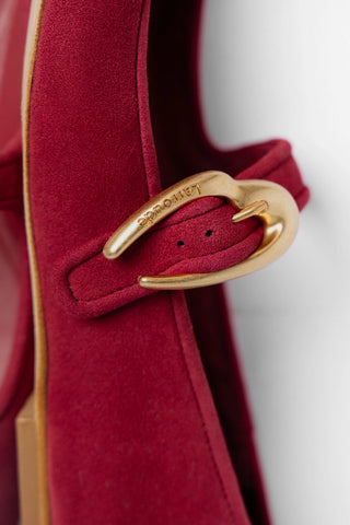 Sapatilha Verona Camurça Vermelho Ballet Larroudé