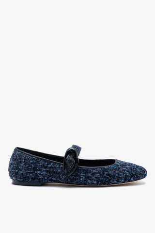 Sapatilha Verona Tweed Estampado Azul