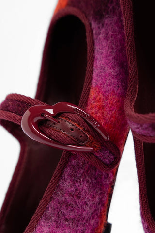 Sapatilha Verona Feltro Estampado Rosa Ballet Larroudé