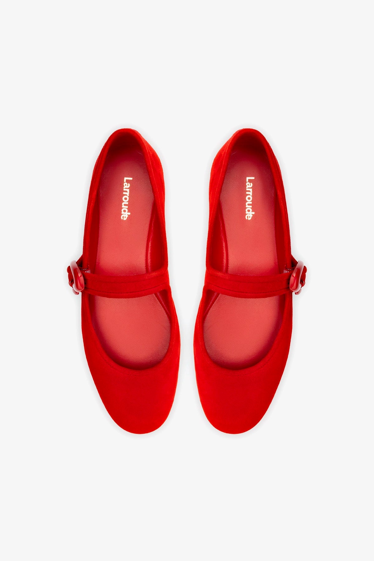 Verona Ballet Flat In Scarlet Suede