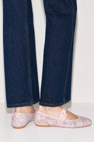 Sapatilha Verona Tweed Estampado Rosa