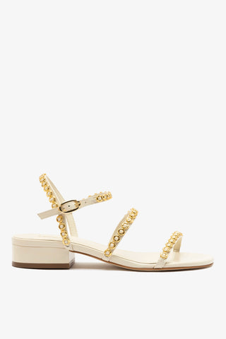 Sandália Flat Milanina Couro Off White Womens - Shoes - Flats Larroudé