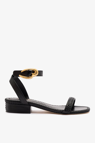 Sandália Flat Verona Couro Preto