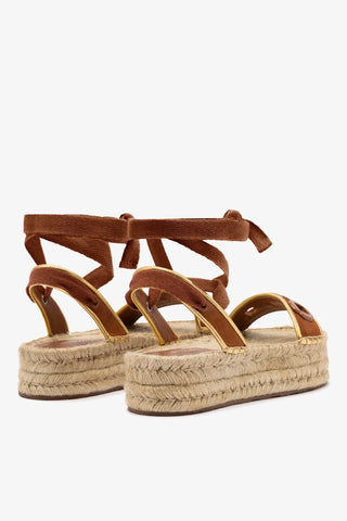 Flatform Espadrille Milan Camurça Caramelo