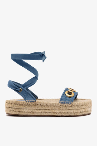 Flatform Espadrille Milan Jeans Azul