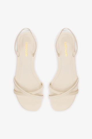 Sandália Flat Annie Couro Off White