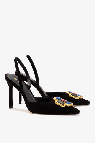 Scarpin Chrissy Camurça Preto