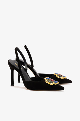 Scarpin Chrissy Camurça Preto