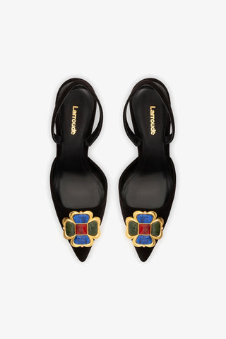 Scarpin Chrissy Camurça Preto