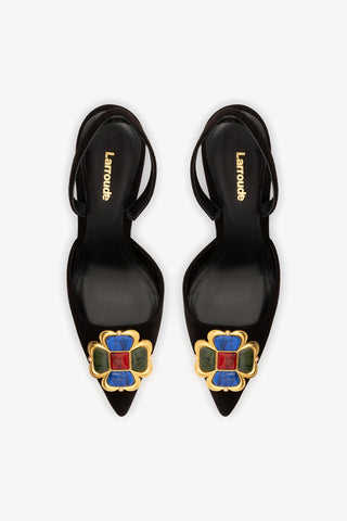 Scarpin Chrissy Camurça Preto