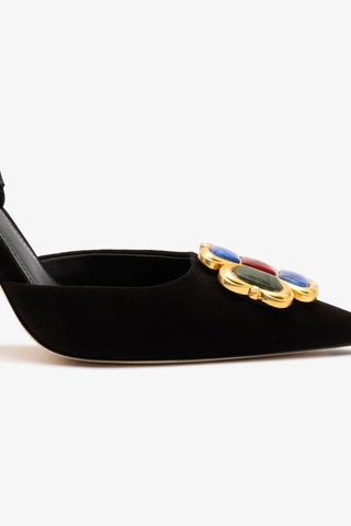 Scarpin Chrissy Camurça Preto