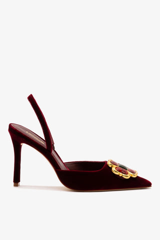 Scarpin Chrissy Veludo Vinho