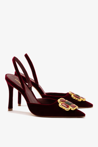 Scarpin Chrissy Veludo Vinho