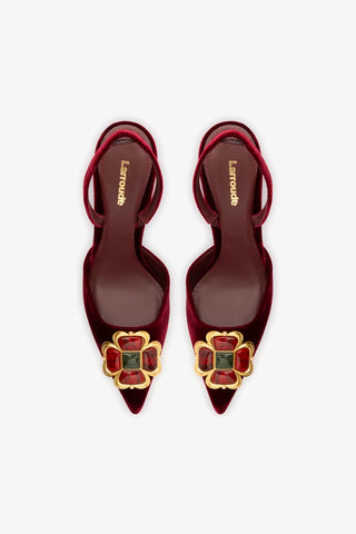 Scarpin Chrissy Veludo Vinho