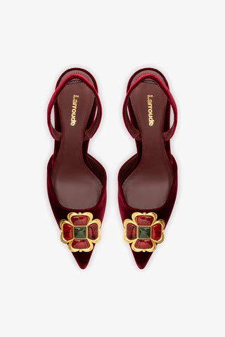 Scarpin Chrissy Veludo Vinho