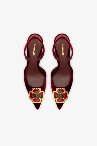 Scarpin Chrissy Veludo Vinho