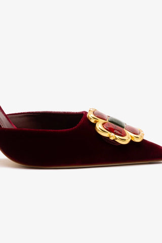 Scarpin Chrissy Veludo Vinho