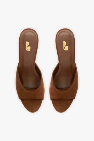 Mule Jasmine Hi Camurça Marrom Womens - Shoes - Mules Larroudé
