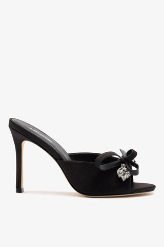 Mule Rosett Cetim Preto