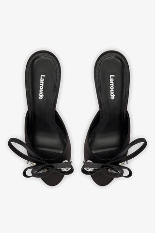 Mule Rosett Cetim Preto