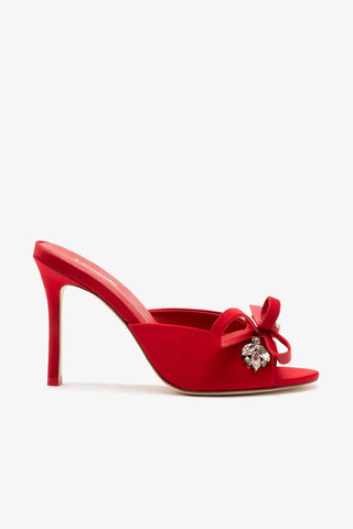 Mule Rosett Cetim Vermelho