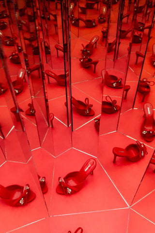 Mule Rosett Cetim Vermelho