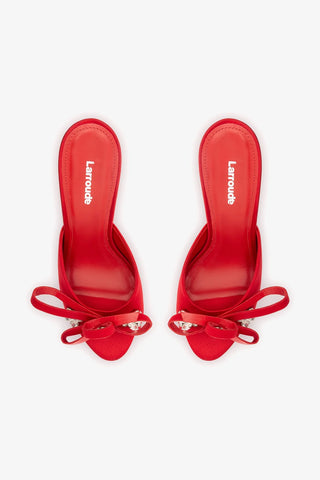 Mule Rosett Cetim Vermelho
