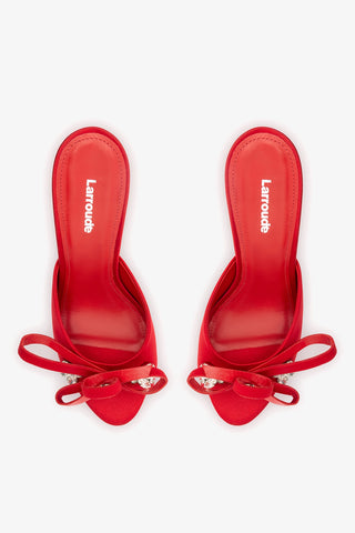 Mule Rosett Cetim Vermelho