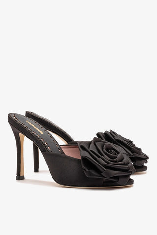 Mule Scarlet Cetim Preto