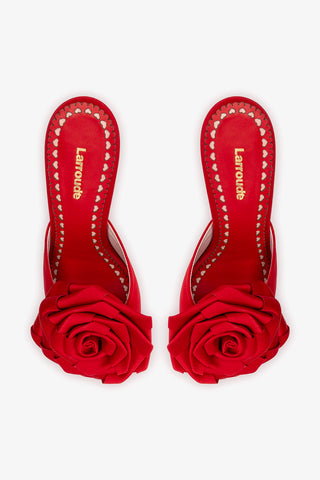 Mule Scarlet Cetim Vermelho