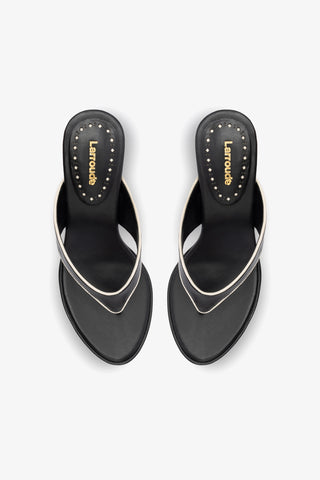 Sandália Gaia Couro Preto