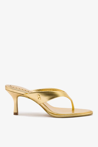 Sandália Gaia Couro Dourado Womens - Shoes - Sandals Larroudé