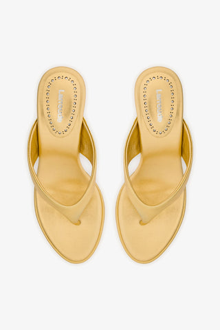 Sandália Gaia Couro Dourado Womens - Shoes - Sandals Larroudé
