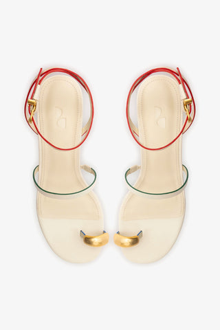 Sandália Salto Bloco Biarritz Couro Off White