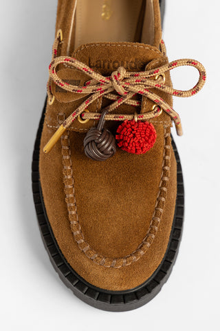 Mocassim Tratorado Cyprus Camurça Russet Loafer Larroudé